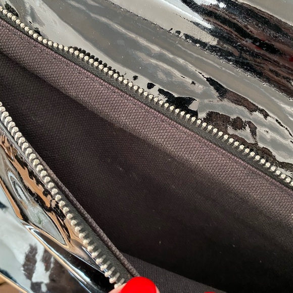 Vintage Dries Van Note black shiny patent leather Y2K 90s handbag - Picture 10 of 11